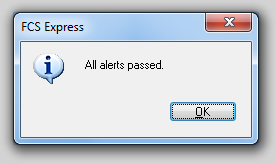 图22.3  All Alerts Passed Message (所有警告全部通过信息)
